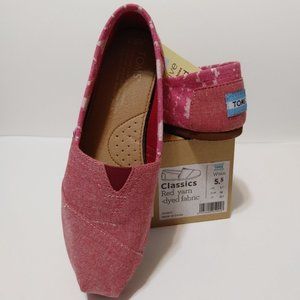 🆕 TOMS Red yarn-dyed fabric